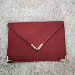 Elaine Turner charlotte Clutch red purse envelope bag A30C